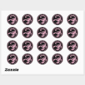 Roze Schorpioen Astrologie Zodiac Teken Schorpioen Ronde Sticker (Vel)