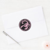 Roze Schorpioen Astrologie Zodiac Teken Schorpioen Ronde Sticker (Envelop)