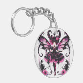 Roze Schorpioen Astrologie Zodiac Teken Schorpioen Sleutelhanger (Voorkant Links)