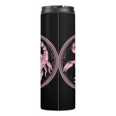 Roze Schorpioen Astrologie Zodiac Teken Schorpioen Thermosbeker (Achterkant)