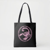 Roze Schorpioen Astrologie Zodiac Teken Schorpioen Tote Bag (Voorkant)