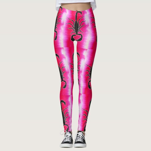 roze schorpioen leggings (Voorkant)