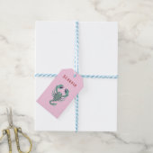 Roze Schorpioen, sterrenbeeld, sterrenbeeld Cadeaulabel (Met Touw)
