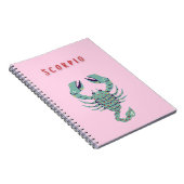 Roze Schorpioen, sterrenbeeld, sterrenbeeld Notitieboek (Rechterzijde)