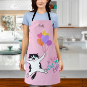 Roze Schort met beste kat voor alles-over afdrukke