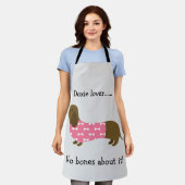 Roze Schort met Gepersonaliseerde Dachshund (Gedragen)