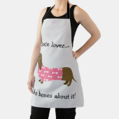 Roze Schort met Gepersonaliseerde Dachshund (Insitu)