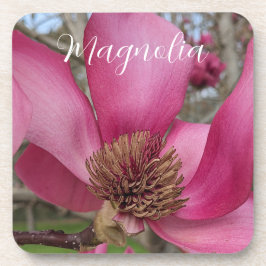 Roze schotel Magnolia Bloesem Bloemen Bier Onderzetter