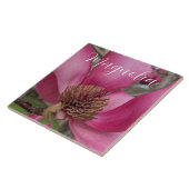 Roze schotel Magnolia Bloesem Bloemen Tegeltje (Zijkant)