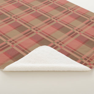 Roze Schotse Dames Tartan Patroon Sherpa Deken