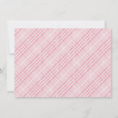 Roze Schotse Plaid Couples Baby Shower voor Meisje Kaart (Achterkant)