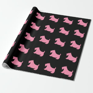 Roze Schotse Terrier-cadeaupapier Cadeaupapier