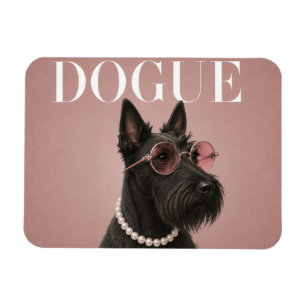 Roze Schotse Terrier Scottie-hond Covergirl Magneet