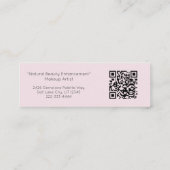 Roze Schrift Sociale Icon QR Code Foto Make-up Contactkaartje (Achterkant)