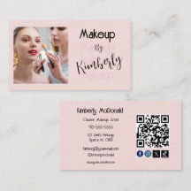 Roze Schrift Sociale Icon QR Code Foto