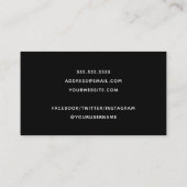 Roze schrijfmachine stripes Gold Glitter Writer Ed Visitekaartje (Achterkant)