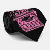 Roze schrijfmachine voor de aamlichtroze stropdas (Opgerold)