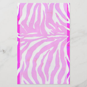 Roze schrijfpapier met Zebra Briefpapier
