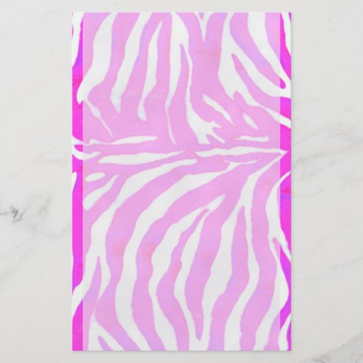 Roze schrijfpapier met Zebra Briefpapier (Voorkant)