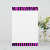 Roze schrijfpapier met Zebra Briefpapier (Staand voorkant)