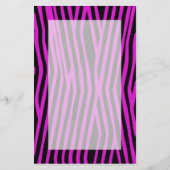 Roze schrijfpapier met Zebra Briefpapier (Voorkant)