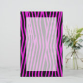 Roze schrijfpapier met Zebra Briefpapier (Staand voorkant)