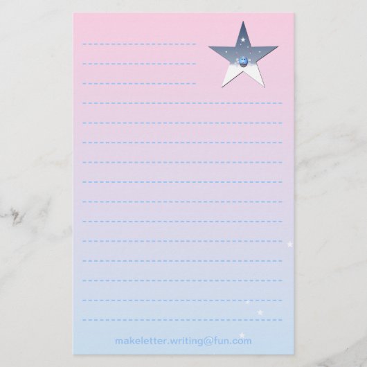 roze schrijfpapier voor kinderen briefpapier (Voorkant)