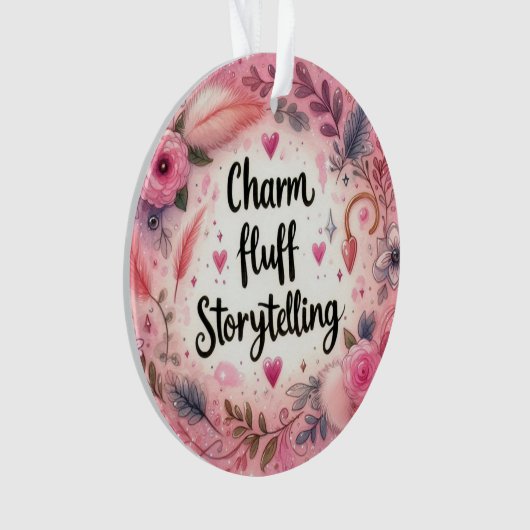 Roze Schrijver van verhalen Romanschrijver  Ornament (voorkant)