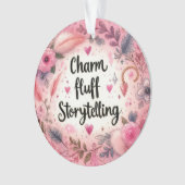 Roze Schrijver van verhalen Romanschrijver  Ornament (voorkant)