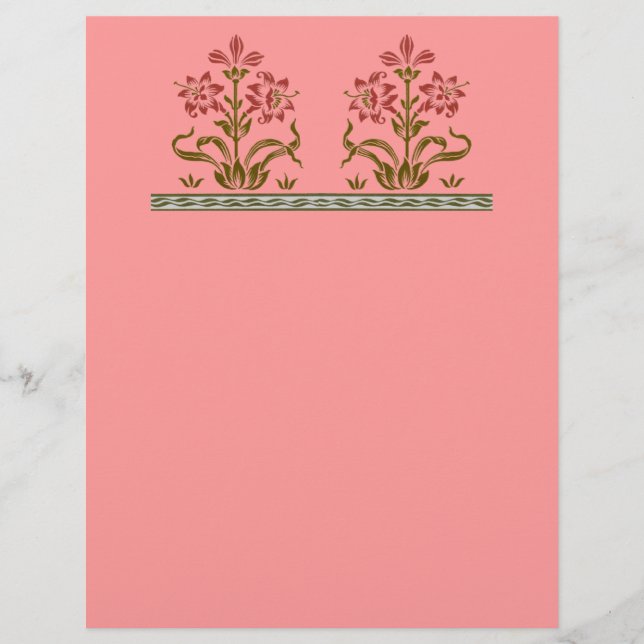 Roze schroefpapier voor rood, met schroefdraad ver (Voorkant)