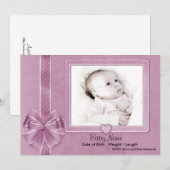 Roze Schroot Baby Aankondiging (Voorkant / Achterkant)