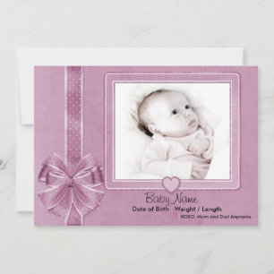 Roze Schroot Baby Aankondiging