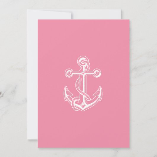 Roze schuine stand vóór de datum opslaan save the date (Achterkant)