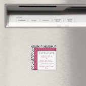 Roze schuine streep Damask sparen de Magnet van de (Insitu (Vaatwasser))