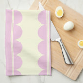 Roze Schulp Motief Theedoek (Quarter Fold)