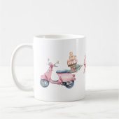 Roze scooter kerst winkeluitstapje koffiemok (Links)