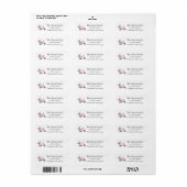 Roze Scooter Kerstboom Retouradres Etiket (Full Sheet)