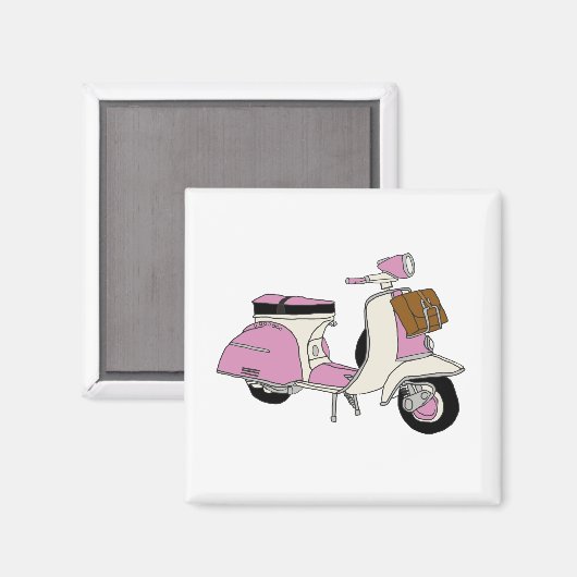 Roze scooter magneet (Voorkant / Achterkant)