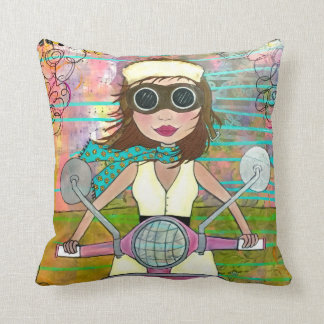 Roze scooter Pillow Kussen