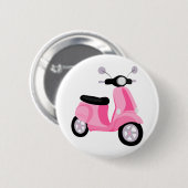 Roze scooter ronde button 5,7 cm (Voorkant /achterkant)