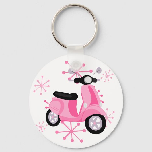 Roze scooter sleutelhanger (Voorkant)