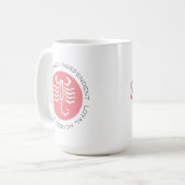 Roze Scorpio Traits Zodiac Star Sign Coffee Mok (Voorkant links)