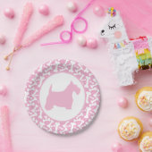 Roze Scottie en Buncha Botten Papieren Bordje (Feest)