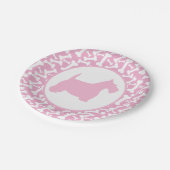 Roze Scottie en Buncha Botten Papieren Bordje (Gekanteld)