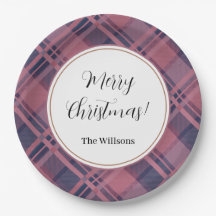 Roze Scottish Lady Tartan Pattern Kerst