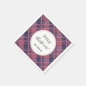 Roze Scottish Lady Tartan Pattern Kerst Servet (Hoek)