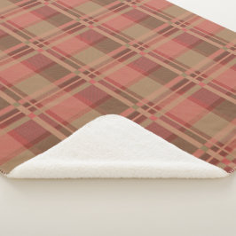 Roze Scottish Lady Tartan Pattern Sherpa Deken