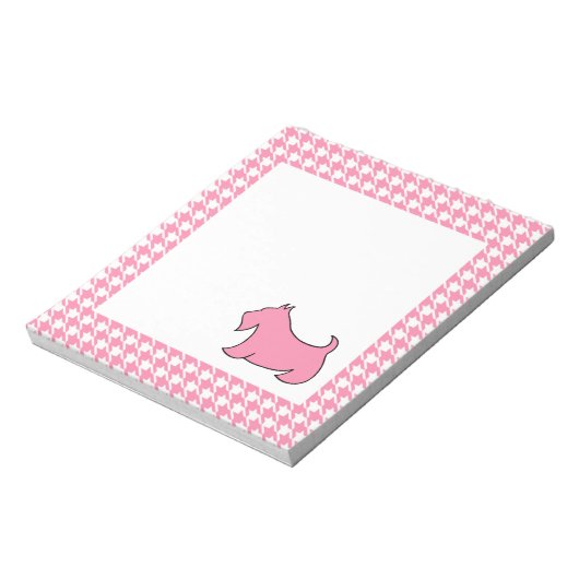 Roze Scottish Terrier School Notitieblok Gift (Linkerzijde)
