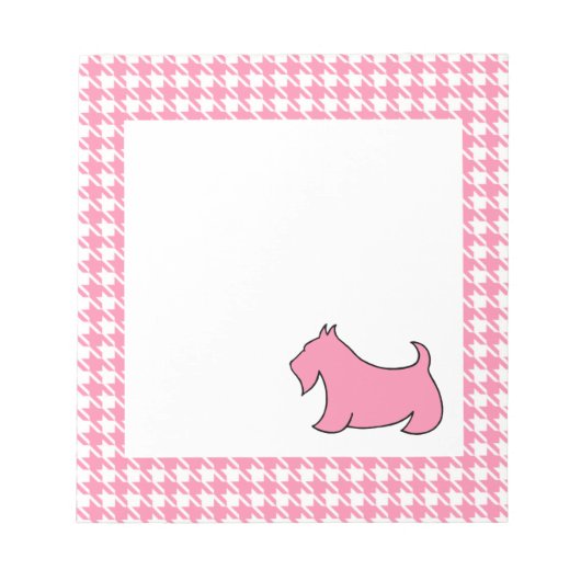 Roze Scottish Terrier School Notitieblok Gift (Voorkant)