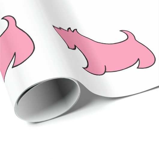 Roze Scottish Terrier Wrapping Paper Cadeaupapier (Rol Hoek)